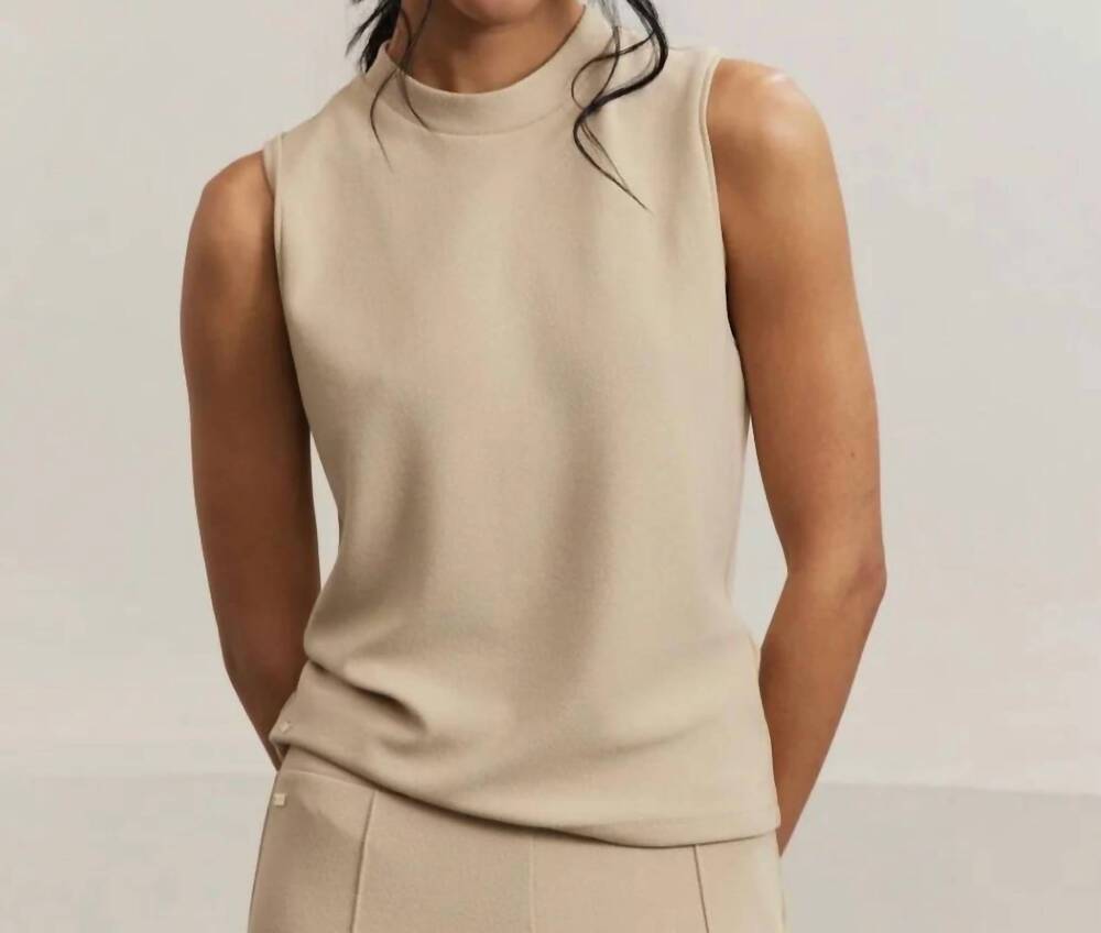 NEW LUNE ACTIVE forest essential sleeveless top in champagne